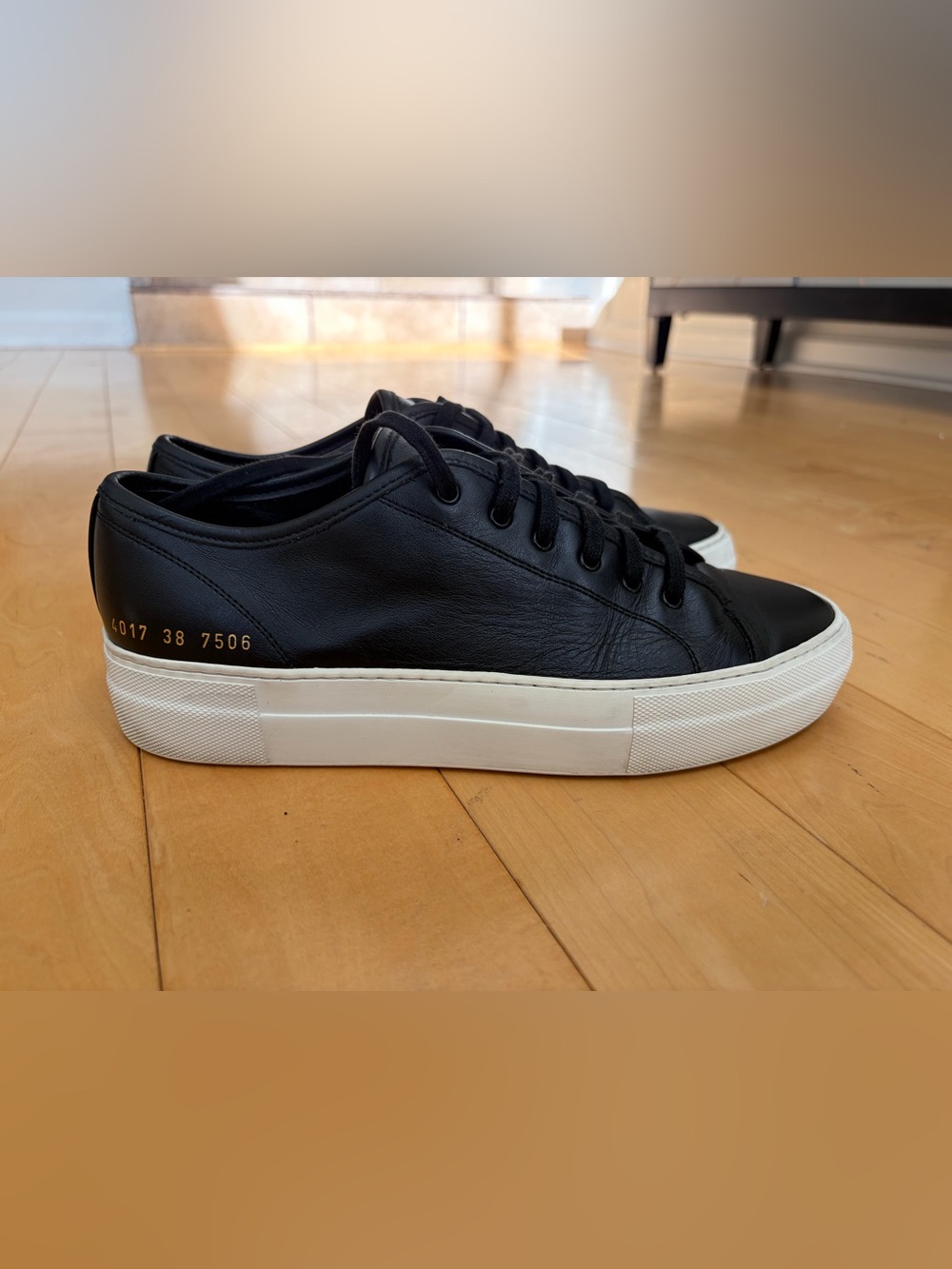 Common Projects Woman Tournament Low Sneakers Black & White EU 38